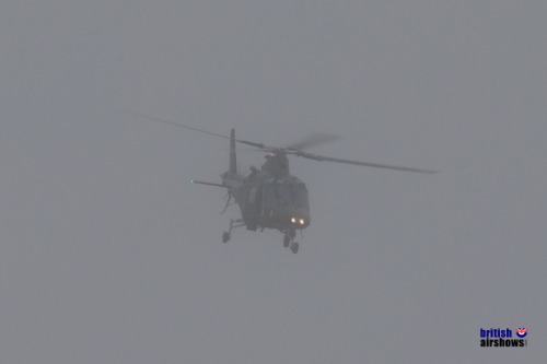 Belgian A109 emerging from the mist