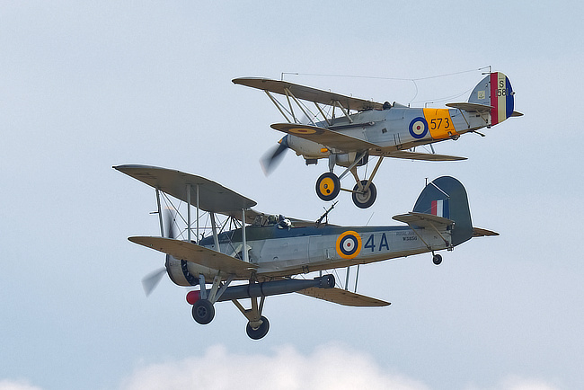 Hawker Nimrod Mk I and Fairey Swordfish